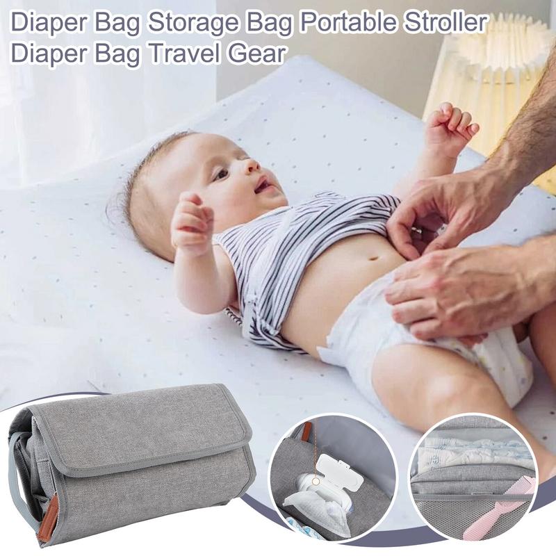 Backpack Diaper Bag - 접이식 휴대용 소형 기저귀 파우치, 보육