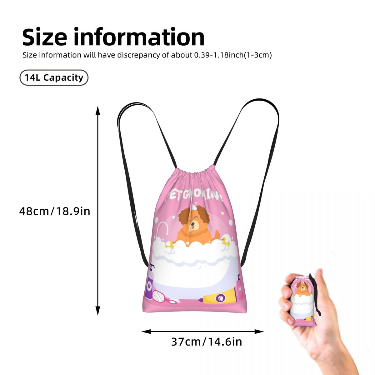 개와 고양이를 위한 애완동물 미용용 드로스트링 백팩 스 - Drawstring Gym Bag 리뷰 및 가격