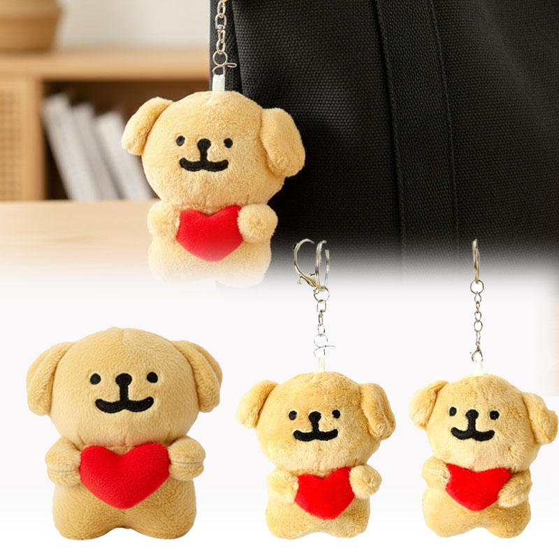 1-10PCS 하트 모양의 개 플러시 키 체인 귀여운  - Mini Backpack Purse 리뷰 및 가격