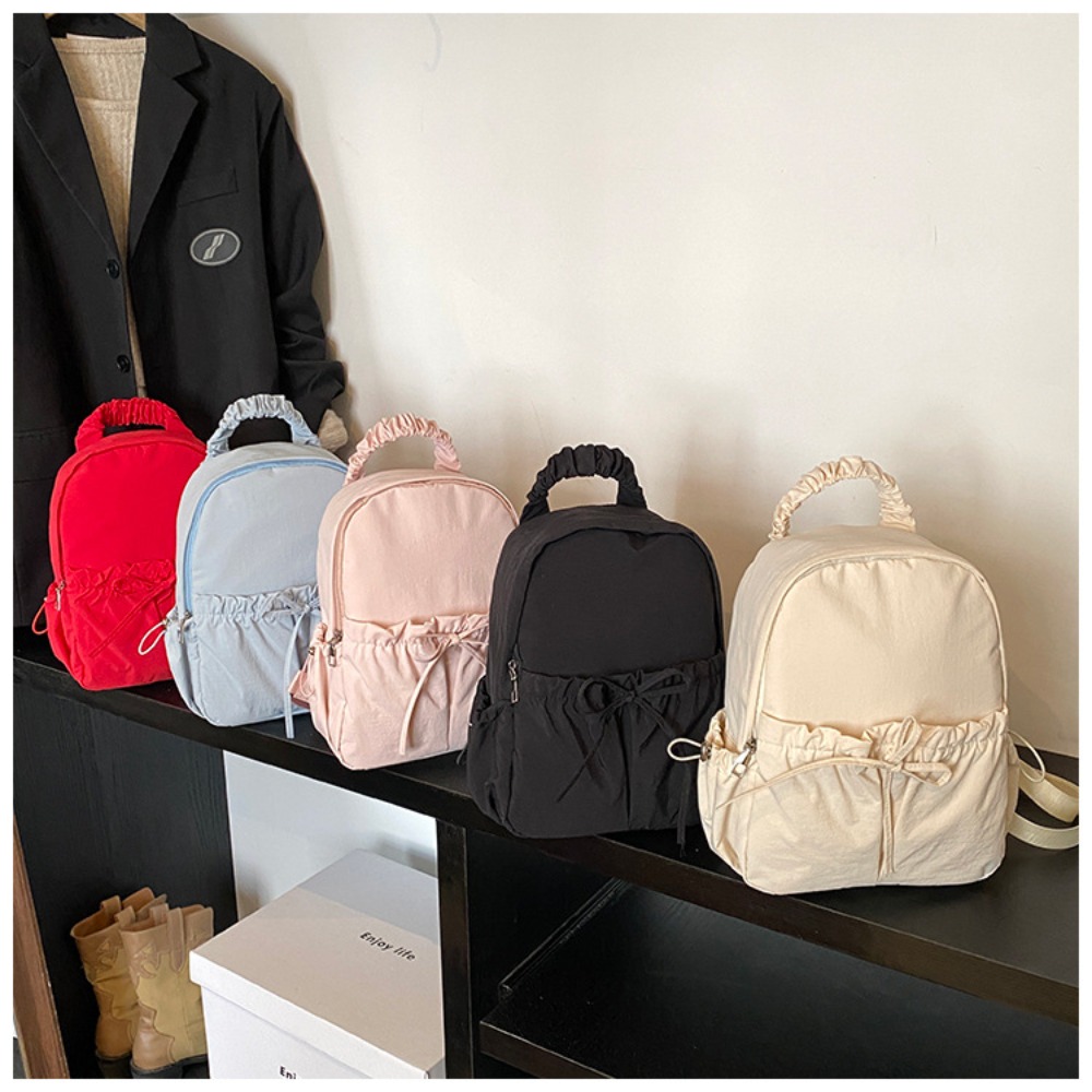 일본식 여성용 백팩, 리본이 달린 가볍고 패셔너블한 학 - Canvas Backpack Casual 리뷰 및 가격
