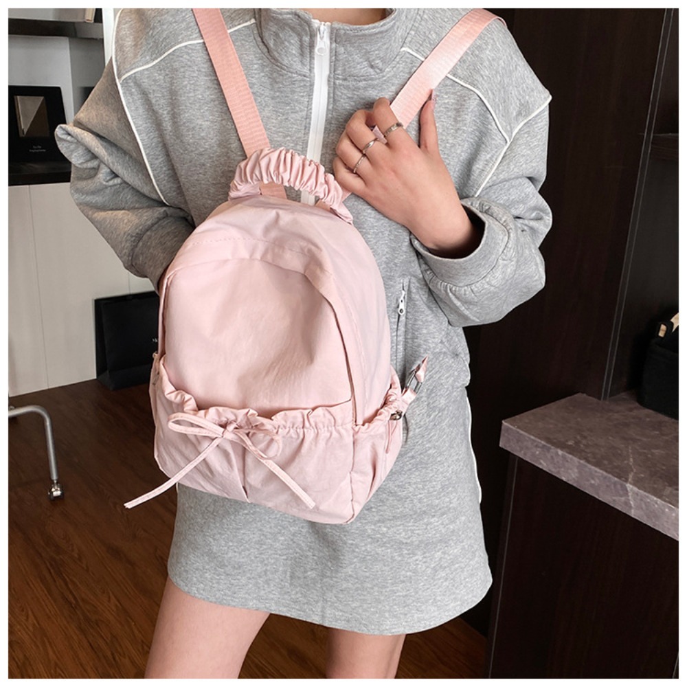일본식 여성용 백팩, 리본이 달린 가볍고 패셔너블한 학 - Canvas Backpack Casual 리뷰 및 가격