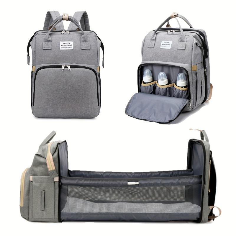 세련된 접이식 아기 침대 겸용 엄마 가방, 대용량 휴대 - Backpack Diaper Bag 리뷰 및 가격