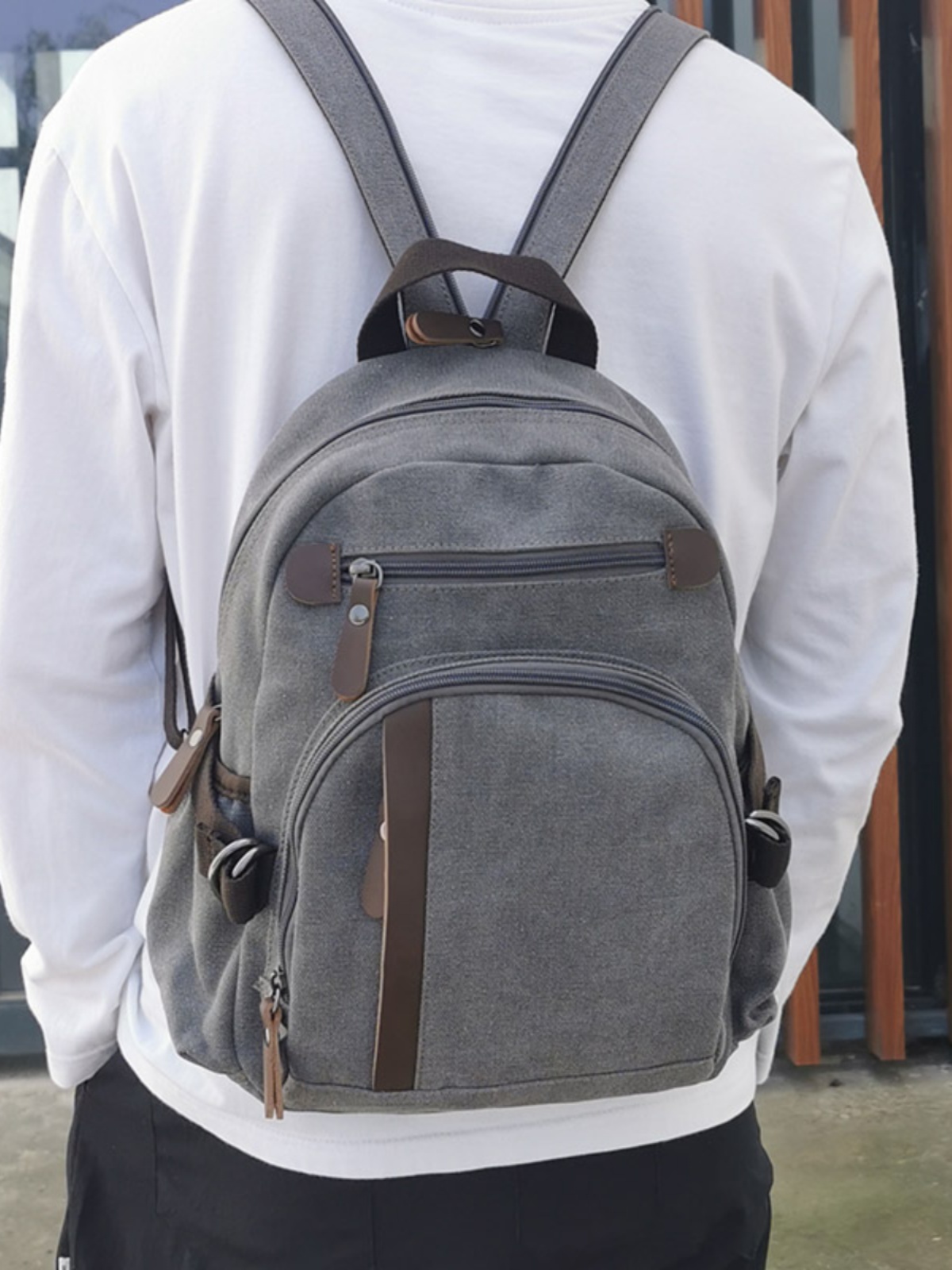 작은 캔버스 백팩 남성용 스포츠 다기능 가슴 가방 캐주 - Canvas Backpack Casual 리뷰 및 가격
