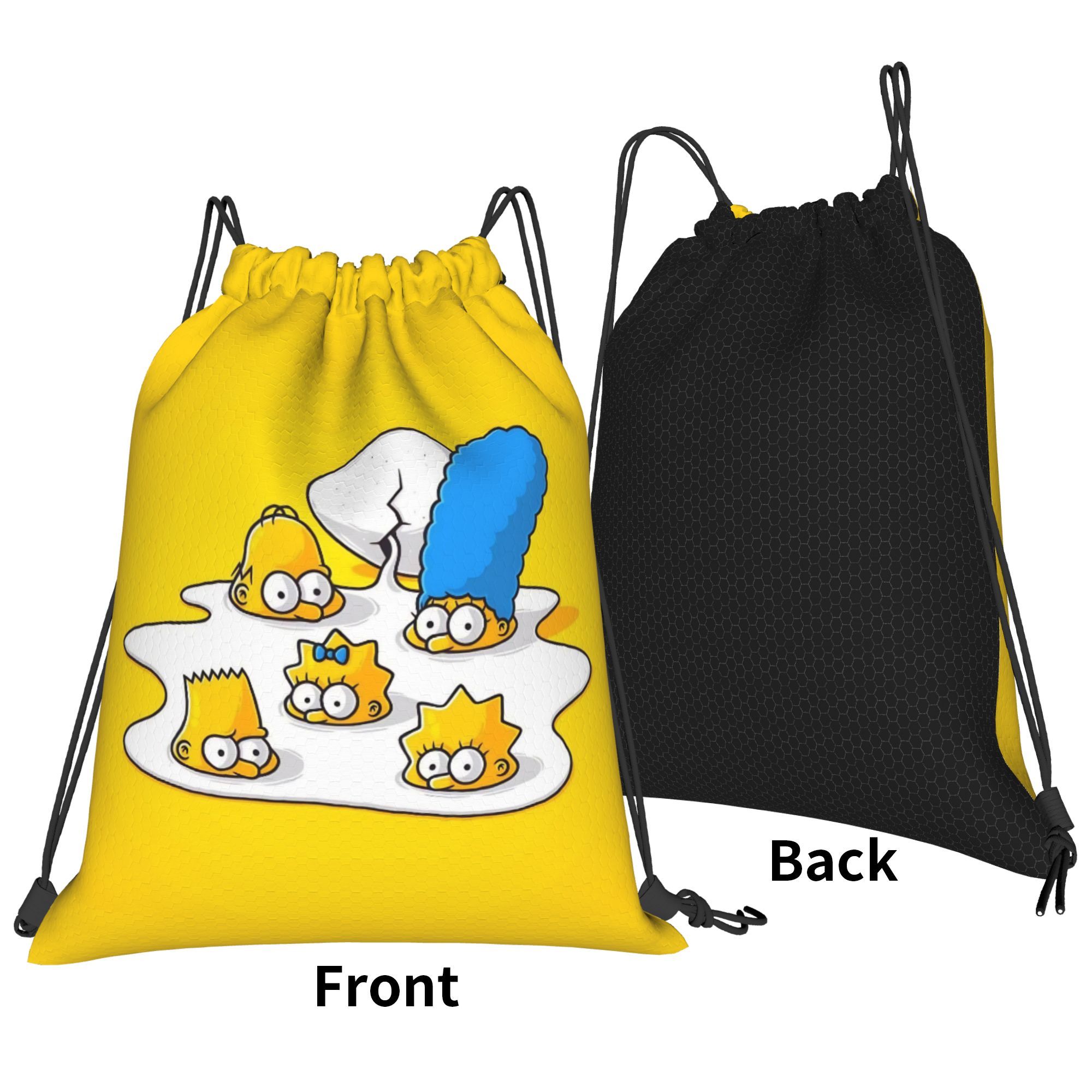 심슨스 만화 드로스트링 백팩 체육관 스포츠 가방 방수  - Drawstring Gym Bag 리뷰 및 가격